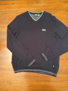 BOSS Black V-Neck Men's Sweater